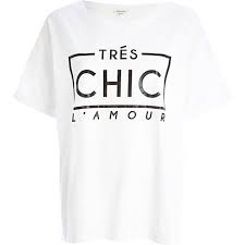 White Tres Chic L Amour Print T Shirt Women Clothes Sale Sweat Women Print T Shirt