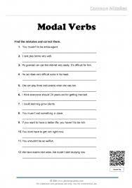 Modal verbs are very common in english. Modal Verbs Error Correction Photocopiables