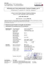 Material component (%) ﹕： lithium ： 2.7% (0.5g for cr123a) mno. Calameo Bmz Battery Material Safety Data Sheet