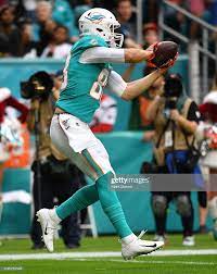 Mike Gesicki Of The Miami Dolphins Catches A Touchdown Pass Against Miami Dolphins Dolphins Miami