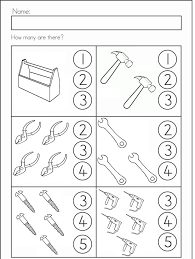 Tools Number Count Worksheet For Kids Crafts And Worksheets For Preschool Toddler And Ki Worksheets For Kids Printable Preschool Worksheets Numbers Preschool