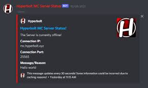 Minecraft server status is a discord bot that can ping both java and bedrock edition minecraft servers. Mc Discord Server Status Bot Spigotmc High Performance Minecraft