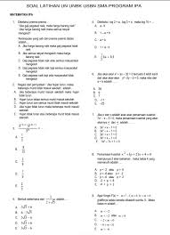 Soal Dan Jawaban Latihan Un Unbk Usbn Matematika Sma Program Ipa Pendidikan Kewarganegaraan Matematika Sma Matematika Ipa