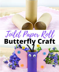 Toilet paper roll flowers and butterflies. Toilet Paper Roll Butterfly Craft This Is A Fun And Easy Diy For Kids
