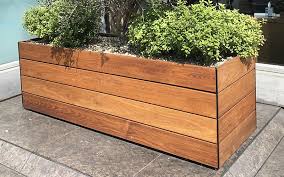 The frame will then be filled with top soil for planting. Boulevard Wood Planters Tournesol Siteworks Llc
