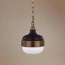 Black And Brass Mini Pendant Light Feiss Cadence 8 Wide Antique Brass Mini Pendant Light 6c123 Lamps Plus Pendant Light Mini Pendant Lights Industrial Pendant Lights