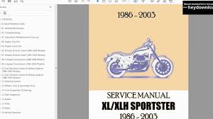 1986 2007 Harley Davidson Sportster Workshop Service Repair Manual Pdf Harley Davidson Sportster Repair Manuals Harley Davidson