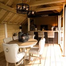 Rustic Log Cabin Home Interior With A Hint Of Luxury Logcabin Garden Logcabinhome Gardendesign Log Cabin Interior Summer House Interiors Garden Log Cabins