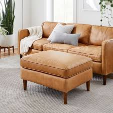 Hamilton Leather Ottoman Leather Ottoman Large Square Ottoman Leather Sofa