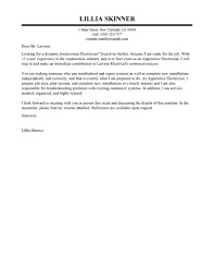 Sample Cover Letter For Electrician Sample Cover Letter