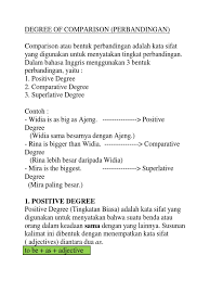 Positive degree à menggunakan as adjective as, digunakan untuk mengekspresikan kesetaraan. Contoh Kata Comparative Contoh Soal Dan Materi Pelajaran 7