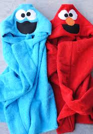 Enjoy at the beach, the pool, even after a shower or a bath! Elmo Hooded Towel Cookie Monster Hooded Towel