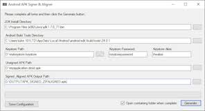 Apksig library · apksigner which signs the provided apk so that it verifies on all android platform versions supported by the apk. Android Apk Signer Aligner Luke Alderton