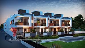 3d Rendering Of Row Houses Night Design 3d Architectural Rendering Row House House Styles