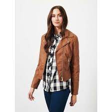 Miss Selfridge Tan Faux Leather Ruby Biker Jacket Jackets Clothes Clothes Design