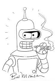 Speed boat coloring sheet a free speed boat coloring page showing two people cruising along 3_ its coloring and the smoke of the incense make it a magical place. Bender Smoking Coloring Page Free Printable Coloring Pages For Kids