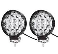 Kraumi Faro da Lavoro, 2 X 42W Tondo Fari Led 12V 24V Fari di Profondità  Impermeabile IP67 Luci di Lavoro Fuoristrada per Moto Auto ATV SUV  Trattore, ...