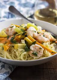 Grilled Shrimp Scampi With Mixed Vegetables Just A Little Bit Of Bacon Recipe Grilled Shrimp Shrimp Scampi Mixed Vegetables