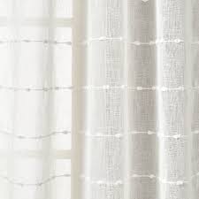 Off white vintage textured faux dupioni silk curtain $80.99. Farmhouse Textured Grommet Sheer Window Curtain Panel Set Lush Decor Www Lushdecor Com Lushdecor