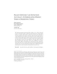 Lie detector test results of the 1000 subjects, 20% (200) were liars. Pdf Police Officers Lie Detection Accuracy Interrogating Freely Versus Observing Video
