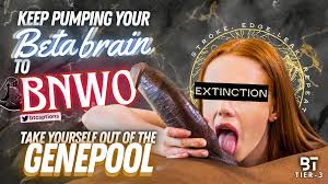 Beta Losers cant help themselves. Youve fried your brain watching BBC  everyday. Be a good loser and waste your seed🗑️ : rBNWO_Captions