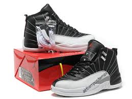 Jordan 12 Black Red White Fake Jordans Air Jordan 12 Retro In Black White Gray Black Womens Sneakers Air Jordans Retro Air Jordans Jordans