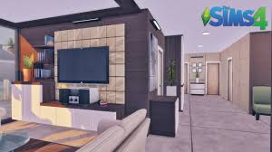 A raw room finished with bricks. Family House Base Game No Cc Stop Motion The Sims 4 Youtube