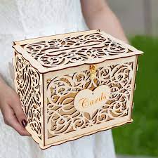 Tie a bow around a. Diy Wedding Gift Card Box Wooden Money Box With Lock Beautiful Wedding Decoration Supplies For Birthday Party New 30x24x21cm Wedding Card Boxes Aliexpress