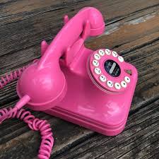 Vintage Hot Pink Phone Telephone Polyconcept Grande Phone Push Button Touch Tone 90s Vtg 1990s Retro Hot Pink Walls Hot Pink Room Hot Pink