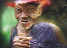 Old Haitian Field Worker Greeting Card