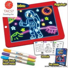 3d Magic Drawing Pad Luminous Light Drawing Board Graffiti Doodle Tablet Magic Draw With Light Kids Painting Fun Educational Toy Drawing Pad Magic Drawing Drawing For Kids
