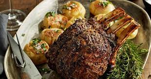 Beef Rib Eye Roast With Pepper Herb Crust Recipe Ribeye Roast Beef Ribs Stuffed Peppers