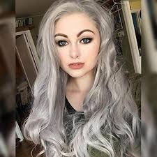 Court Judge Wear Wigs White Wigs Uk Long Lace Front Wigs Wig Silver Gray  Body Wave