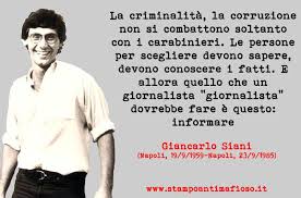 Giancarlo siani, né à naples (campanie) le 19 septembre 1959 et mort dans la même ville le 23 septembre 1985, est un journaliste italien. Facebook