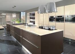 Cream Brown Kitchen Gloss Modern Dream Kitchen Kitchen Brown Kitchens Kitchen Decor