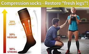 Amazon Com Compression Socks 3 Pairs Compression Sock Women And Men Best Running Athletic Sports Crossfit Flight Travel Clothing
