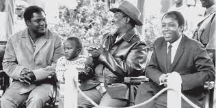 Mzee Jomo Kenyatta Together With Tom Mboya And Liitle Uhuru Kenyatta During A Public Occasion African American History Black African American History