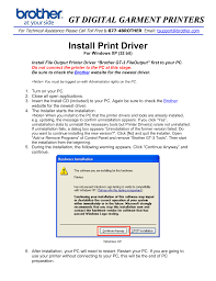 Here you can download all latest versions of brother. Install Print Driver Manualzz