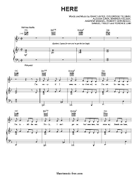 Here Sheet Music Alessia Cara Sheet Music Free Sheet Music Free Sheet Music Download