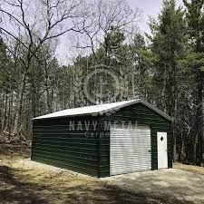 Metal Garages In Oh In And Mi Navy Metal Carports Shed Metal Shed Metal Garages