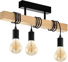 Bauen mit paletten als idee fuer lampe selber machen freshouse. Eglo Deckenlampe Townshend 3 Flammige Vintage Deckenleuchte Im Industrial Design Retro Pendelleuchte Aus Stahl Und Holz Farbe Schwarz Braun Fassung E27 Amazon De Kuche Haushalt