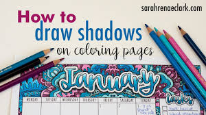 Adding a drop shadow layer effect is easy in photoshop. How To Draw Shadows On Coloring Pages Beginner Tutorial Plus Free Printable Calendar Youtube