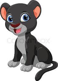 View 1000 black jaguar cartoon illustration images and graphics from 50000 possibilities. Cute Black Panther Sitting Cartoon Stock Vector Colourbox
