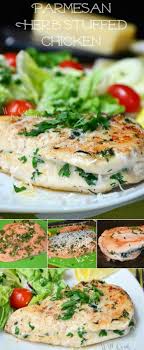 Parmesan And Herb Stuffed Chicken This Stuffed Chicken Is An Easy And Light Dinner Idea That S Ready In 3 Chicken Recipes Poultry Recipes Best Chicken Recipes