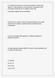 Problemas De Matematica 4 Ano Ensino