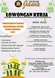 Kesempatan bekerja ini datang dari pt virama karya (persero), yang membuka lowongan bagi lulusan berpengalaman jurusan teknik pada proyek bendungan, untuk penempatan sumatera. Lowongan Kerja Toko Mas Semar Jawa Area Soloraya Dan Jogja Pramuniaga Event Lebaran Segera Loker Swasta