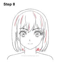 This way it can be drawn quickly, with exaggerated shading that conceals the lack of in this tutorial, i will show you how to draw various manga hairstyles: How To Draw A Manga Girl With Short Hair Front View Step By Step Pictures How 2 Draw Manga