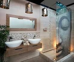 Badezimmer In Helle Farben Zen Buddha Duschkabinne Pflanze Badezimmer Luxusbadezimmer Zen Badezimmer