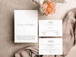 Modern Wedding Invitation Wedding Invitation Template Download Wedding Invitation Template Simple Wedding Invitation In 2020 Modern Wedding Invitations Simple Wedding Invitations Wedding Modern