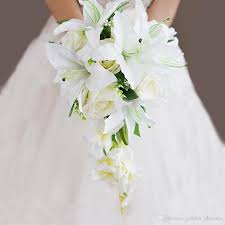 Check spelling or type a new query. High End Custom Wedding Bouquet Lilies Of The Valley With Rose Petals Ribbon Bridal Bouquets From Golden Phoenix 49 65 Dhgate Com